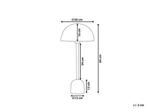 Lampe de table MACASIA Noir - Doré - Métal - 30 x 64 x 30 cm