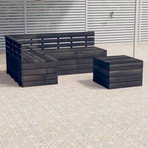 Gartensitzgruppe K5348(5-tlg) Grau - Massivholz - 72 x 65 x 60 cm