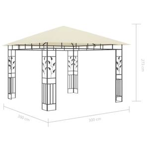 Gartenpavillon 3007851 Weiß - Metall - Textil - 300 x 273 x 300 cm