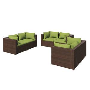 Salon de jardin (lot de 6) 3013635-18 Marron - Vert