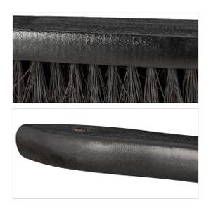Seau à cendres avec balais et pelle Noir - Marron - Bois manufacturé - Métal - Matière plastique - 36 x 36 x 33 cm