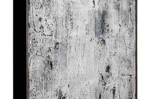 Gerahmtes Acrylbild Stonewashed Schwarz - Grau - Massivholz - Textil - 83 x 123 x 6 cm