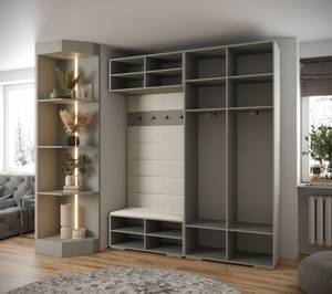 Garderobe Inova 1 Z18 Braun - Gold - Grau