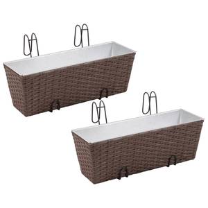 Pots de fleurs 296613 (lot de 2) Marron