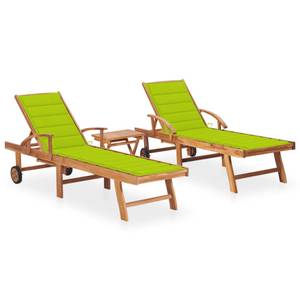 Chaise longue (lot de 2) 3007889-3 Vert clair