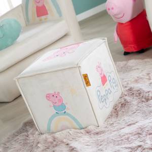 Kinderhocker in Würfelform Peppa Pig Beige - Holzwerkstoff - Textil - 27 x 25 x 27 cm