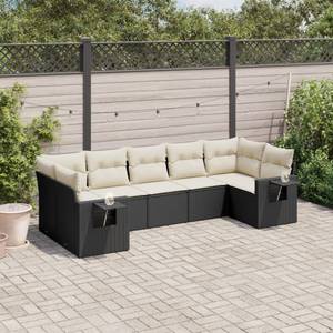 Gartensitzgruppe K4897(7-tlg) Schwarz - Massivholz - 69 x 62 x 62 cm