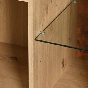 Sideboard Helios Ⅱ Braun - Holzwerkstoff - Glas - Metall - 40 x 85 x 160 cm