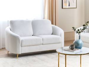 2-Sitzer Sofa TROSA Gold - Weiß - Naturfaser - 153 x 88 x 86 cm