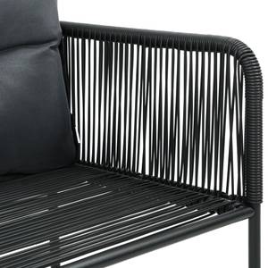 Essstuhl Schwarz - Polyrattan - 52 x 67 x 52 cm