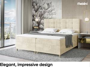 Boxspringbett Dico Beige - Breite: 160 cm - H3