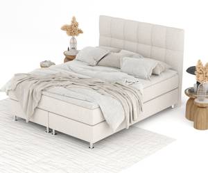 Boxspringbett Elisio Beige - Breite: 180 cm