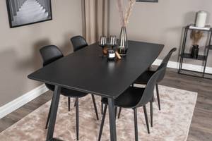 Essgruppe Inca 16 Schwarz - Massivholz - 85 x 75 x 160 cm