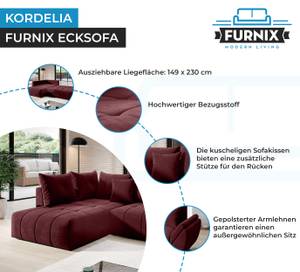 Ecksofa Kordelia Bordeaux