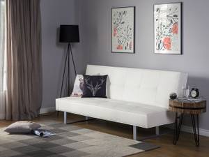 3-Sitzer Sofa DERBY Silber - Weiß