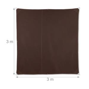 Voile d'ombrage carrée marron 300 x 300 cm