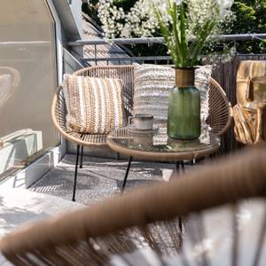 Outdoor Teppich Medaillon Beige - Kunststoff - 330 x 1 x 230 cm