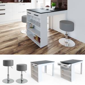 Bartisch Set Repose 33494 Grau - Holzwerkstoff - 67 x 77 x 100 cm