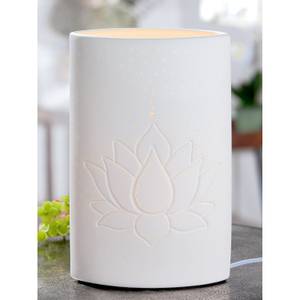 Lampe Lotus Weiß - Porzellan - 18 x 28 x 11 cm