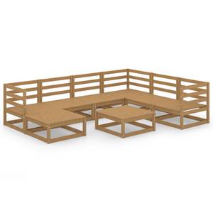 Garten-Lounge-Set (8-teilig) 3009814-1 Braun - Massivholz - Holzart/Dekor - 70 x 30 x 70 cm