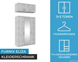 Schrank Eliza 3D GR Spiegel+ Nebenstelle Grau