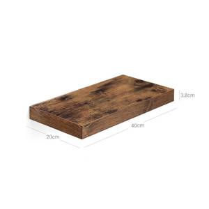 Wandregal Wandboard Braun - Holzwerkstoff - 20 x 4 x 40 cm