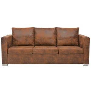 Sofa 3001407-1 Braun - Holzwerkstoff - Textil - 191 x 82 x 73 cm