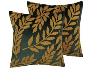 Coussin décoratif MISTLETOE Doré - Vert - Textile - 45 x 12 x 45 cm