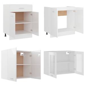 Küchenschrank-Set (4-teilig) 3005216 Hochglanz Cremeweiß - 80 x 82 x 46 cm