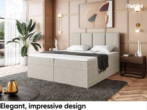 Boxspringbett Cristiano Beige - Breite: 160 cm - H4