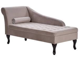 Chaiselongue PESSAC Beige - Schwarz - Taupe - Armlehne davorstehend rechts - Ecke davorstehend links