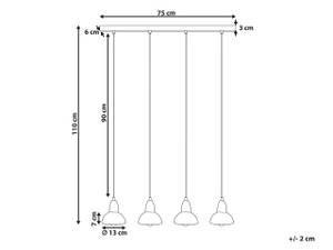 Lampe suspension CASTALY 75 x 16 cm