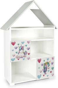 Bücherregal für Kinder - KLEINE HÜTTE Holzwerkstoff - 32 x 117 x 80 cm