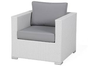 Sitzgruppe XXL 7-tlg Grau - Weiß - Polyrattan - 325 x 65 x 220 cm