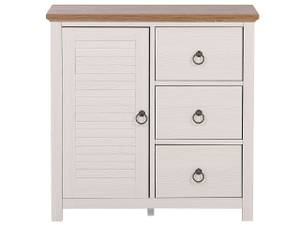 Sideboard KIRKLAND Beige - Braun - Weiß - Holzwerkstoff - 80 x 81 x 33 cm