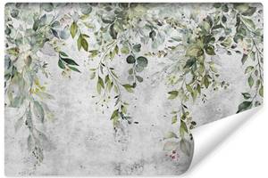 Papier peint Feuilles d'aquarelle béton 405 x 270 x 270 cm