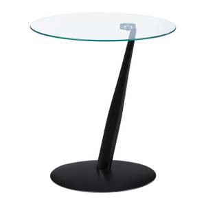 Table d’appoint noire en verre Noir - Verre - Métal - 45 x 49 x 45 cm