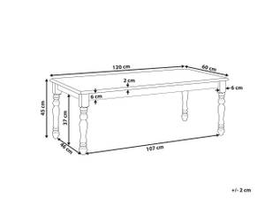 Table basse KOKOMO Blanc - Bois manufacturé - 60 x 45 x 120 cm