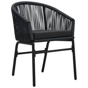 Gartenstühle 2 Stk. PVC Rattan vidaXL Gartenstühle 2 Stk. Schwarz PVC Rattan