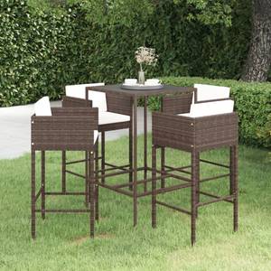 Garten-Bar-Set (5-teilig) 3012236-2 Braun - 70 x 70 cm - Anzahl Teile im Set: 5