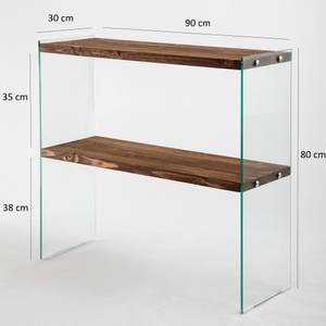 Konsolentisch Agena Braun - Holz teilmassiv - 30 x 80 x 90 cm