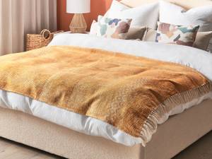 Kuscheldecke FIROZABAD Beige - Gelb - Naturfaser - 130 x 1 x 180 cm