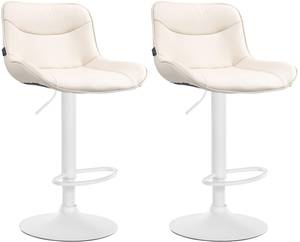 Barhocker Vonore 2er Set Creme - Weiß