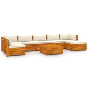 Salon de jardin (lot de 8) 3087306 Blanc - Bois massif - Bois/Imitation - 68 x 30 x 68 cm