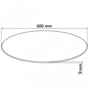 Plateau rond transparent 60 x 60 cm