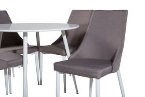 Essgruppe Plaza 7 (5-teilig) Grau - Massivholz - 100 x 75 x 100 cm