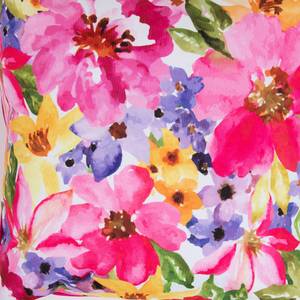 Outdoor-Kissen mit Blumenmuster Pink - Kunststoff - 43 x 11 x 11 cm