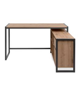 Bureau d'angle Prague Beige - Bois manufacturé - 142 x 75 x 139 cm