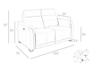 Ecksofa 6157 Breite: 155 cm