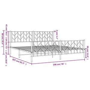 Bettgestell 3032739-4 198 x 207 cm